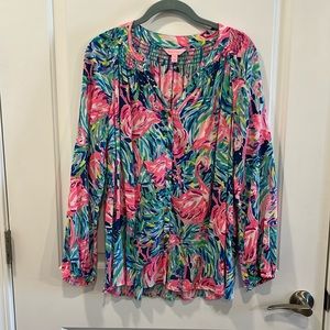 Lilly Pulitzer Flamingo Elsa Top- Size Medium